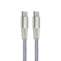 Кабель WUW-X201 Type-C to Type-C 100W 1m grey