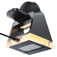Бездротовий зарядний пристрій ACEFAST E17 desktop 3-in-1 wireless charging holder Black (Цвет Черный) - фото № 3