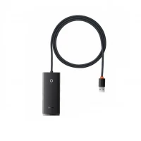 USB-хаб Baseus Lite Series 4-Port USB-A HUB Adapter (USB-A to USB 3.0*4 ) 1m Black