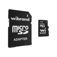 Карта пам'яті microSDHC Wibrand 4Gb class 4 (adapter SD) , Атикул k50860 |  купить на VILKI.NET - фото № 1