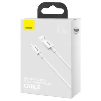 Кабель Baseus Superior Series Fast Charging Data Cable USB to Type-C 66W 2m White (Колір White) - фото № 2