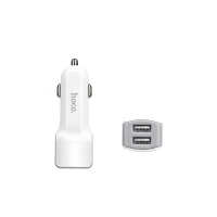 Автомобільний зарядний пристрій HOCO Z23 grand style dual-port car charger set with Micro cable White (Цвет Белый) - фото № 4