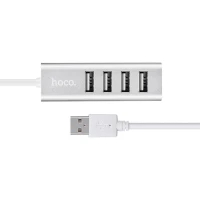 USB-хаб HOCO HB1 4USB Line machine Silver (Цвет Silver) - фото № 3