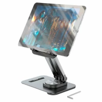 Тримач для мобільного HOCO PH48 Fun dual axis 360 rotating tablet desktop holder Black (Цвет Black) - фото № 4