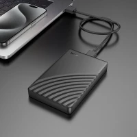 Зовнішня кишеня для накопичувача HOCO HB46 USB3.0 2.5-inch SATA hard drive enclosure Black  - фото № 6