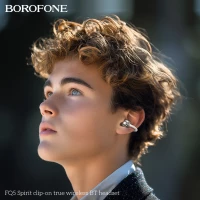 Бездротові навушники BOROFONE FQ5 Spirit clip-on true wireless BT headset Black (Колір 7073) - фото № 6