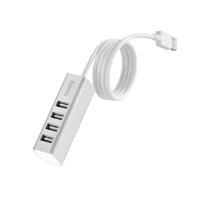 USB-хаб HOCO HB1 4USB Line machine Silver (Цвет Silver) - фото № 4