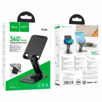 Тримач для мобільного HOCO PH48 Fun dual axis 360 rotating tablet desktop holder Black (Цвет Black) - фото № 6