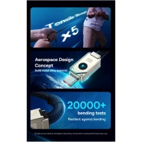 Кабель Baseus Unbreakable Series Fast Charging Data Cable Type-C to Type-C 100W 2m Cluster Black (Цвет Cluster Black) - фото № 6