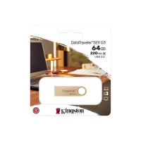 Флеш-накопичувач Kingston USB 3.2 SE9 G3 64GB 220MB/s Metal/Gold (Цвет Metal-Gold) - фото № 2