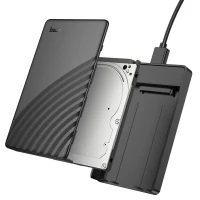 Зовнішня кишеня для накопичувача HOCO HB46 USB3.0 2.5-inch SATA hard drive enclosure Black  - фото № 4