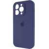 Чохол для смартфона Silicone Full Case AA Camera Protect for Apple iPhone 14 Pro Max 7,Dark Blue (Dark Blue)- № 3