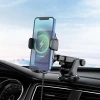 Тримач для мобільного з БЗП HOCO S35 Smart alignment wireless charging car holder Black (Черный)- № 7
