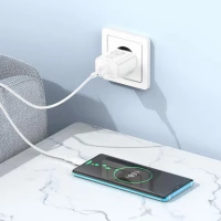 Мережевий зарядний пристрій BOROFONE BA72A Spring single port QC3.0 charger set(Type-C) 18W White (Цвет 7068) - фото № 2