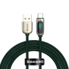Кабель Baseus Display Fast Charging Data Cable USB to Type-C 66W 2m Green k56890 - № 1 Кабель Baseus Display Fast Charging Data Cable USB to Type-C 66W 2m Green (Зелёный) Baseus - № 1