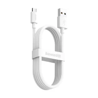Кабель Baseus Simple Wisdom Data Cable Kit USB to Micro 2.1A (2PCS/Set）1.5m White
