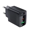 Мережевий зарядний пристрій ACEFAST A78 PD20W GaN (USB-A+USB-C) charger Black (Черный)- № 3