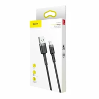 Кабель Baseus Cafule Cable USB For Lightning 1.5A 2m Gray+Black (Колір Темно-серый) - фото № 8
