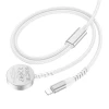 Бездротовий зарядний пристрій HOCO CW54 2-in-1 charging cable iP+iWatch White (Белый)- № 3