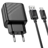 Мережевий зарядний пристрій HOCO CS21A Rich single port QC3.0 charger set (Type-C)(EU) Black (7073)- № 6