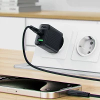 Мережевий зарядний пристрій ACEFAST A78 PD20W GaN (USB-A+USB-C) charger Black (Колір Черный) - фото № 5
