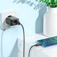 Мережевий зарядний пристрій HOCO CS21A Rich single port QC3.0 charger set (Type-C)(EU) Black (Цвет 7073) - фото № 7