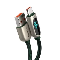 Кабель Baseus Display Fast Charging Data Cable USB to Type-C 66W 2m Green (Колір Зелёный) - фото № 4