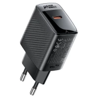 Мережевий зарядний пристрій ACEFAST A102 PD30W GaN single USB-C charger (EU) Black