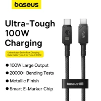 Кабель Baseus Unbreakable Series Fast Charging Data Cable Type-C to Type-C 100W 2m Cluster Black (Цвет Cluster Black) - фото № 7