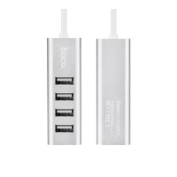 USB-хаб HOCO HB1 4USB Line machine Silver (Цвет Silver) - фото № 2