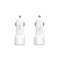 Автомобільний зарядний пристрій HOCO Z23 grand style dual-port car charger set with Micro cable White (Цвет Белый) - фото № 2