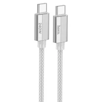 Кабель HOCO U134 Primero 240W charging data cable Type-C to Type-C (L=1.8M) Gray