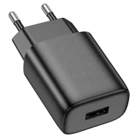 Мережевий зарядний пристрій HOCO C134A Solid single port charger (EU) Black (Цвет 7073) - фото № 3