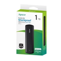Портативний SSD Apacer AS721 1TB USB 3.2 Gen.2 Type-C Black