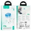 Мережевий зарядний пристрій HOCO C101A single port PD20W charger set(C to iP) Ice Blue (Ice Blue)- № 5