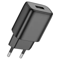 Мережевий зарядний пристрій HOCO C134A Solid single port charger (EU) Black (Цвет 7073), Атикул k57951 |  купить на VILKI.NET - фото № 1
