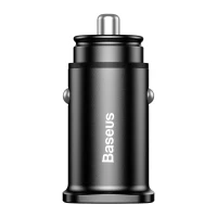 Автомобільний зарядний пристрій Baseus Square metal A+A 30W Black