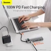 USB-хаб Baseus Metal Gleam Series 9-in-1 Multifunctional Type-C HUB Docking Station Space Gray（Type-C to HDMI*1+USB3.0*3+PD*1+RJ45*1+SD/TF*1+VGA*1) (Space Gray)- № 5