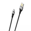 Кабель BOROFONE BU11 USB to Micro 2.4A, 1.2m, nylon, aluminum connectors, Black (7073)- № 2