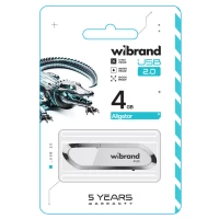 Флеш-накопичувач Wibrand USB 2.0 Aligator 4Gb White (Цвет Белый) - фото № 2
