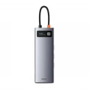 USB-хаб Baseus Metal Gleam Series 9-in-1 Multifunctional Type-C HUB Docking Station Space Gray（Type-C to HDMI*1+USB3.0*3+PD*1+RJ45*1+SD/TF*1+VGA*1)