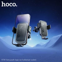 Автотримач для телефона HOCO H78 Vista push-type car holder (air outlet) Black Metal Gray (Цвет Black Metal Gray) - фото № 8