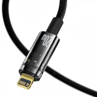 Кабель Baseus Explorer Series Auto Power-Off Fast Charging Data Cable Type-C to IP 20W 2m Black (Цвет Черный) - фото № 4