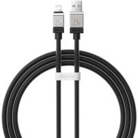 Кабель Baseus CoolPlay Series Fast Charging Cable USB to iP 2.4A 1m Black