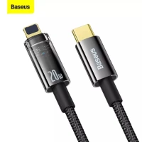 Кабель Baseus Explorer Series Auto Power-Off Fast Charging Data Cable Type-C to IP 20W 2m Black (Цвет Черный) - фото № 2