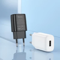 Мережевий зарядний пристрій HOCO C134A Solid single port charger (EU) Black (Цвет 7073) - фото № 5