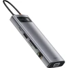 USB-хаб Baseus Metal Gleam Series 9-in-1 Multifunctional Type-C HUB Docking Station Space Gray（Type-C to HDMI*1+USB3.0*3+PD*1+RJ45*1+SD/TF*1+VGA*1) (Space Gray)- № 2