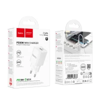 Мережевий зарядний пристрій HOCO C149A Charm PD30W+QC3.0 charger (EU) White (Цвет 7068) - фото № 2