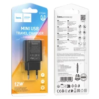 Мережевий зарядний пристрій HOCO C134A Solid single port charger (EU) Black (Цвет 7073) - фото № 2