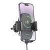 Автотримач для телефона з БЗП BOROFONE BH213 Adelante wireless fast charging car holder(air outlet) Black (Черный)- № 6